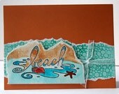 Handmade Watercolor Beach Card