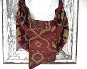 Boho Bag Purse Burgundy Red Slouchy Hobo