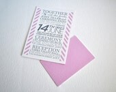 Pink Modern Stripe - Wedding Invitation - Sample