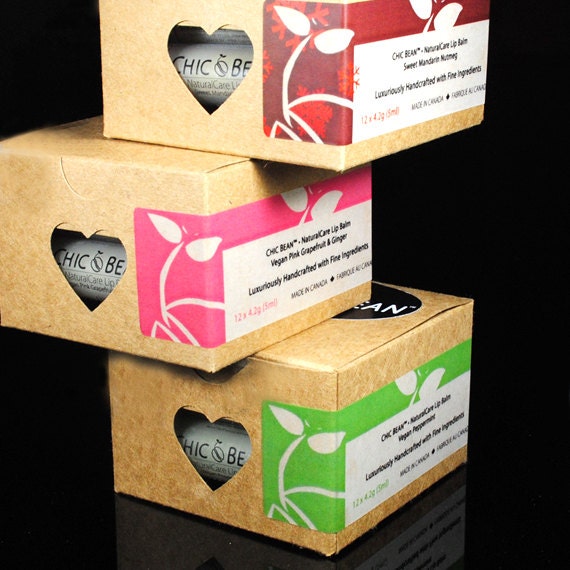 CHIC Bean NaturalCare Lip Balm - Sweet Mandarin Nutmeg with Organic Certified Shea Butter / USDA