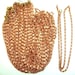 Vintage Copper Finish Scroll Chain, Fifties, Old Chain, 24 Inches, 24 Pieces w Clasp, B'sue, Item01899