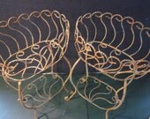 Vintage metal planter outdoor garden decor wedding French country verdigris scrollwork set of 2