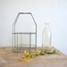 Vintage French Bottle Carrier // Metal Milk Carrier // Farmhouse Decor // Industrial Loft // Minimalist Metallic silver // grey gray country