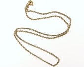 Brass Chain Necklace 30 Inch Small Link Cable Chain