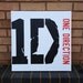 One Direction Logo - Handmade Spray painted Stencil Painting on Canvas (Wall Art) 1d