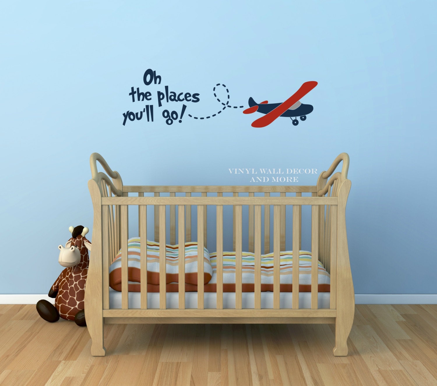 Oh the places you'll go- Dr. Seuss Airplane decal
