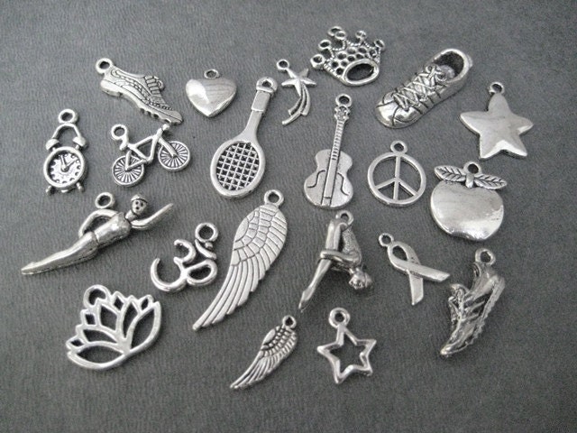 Add ONE (1) PEWTER Charm to your Necklace or Wrap Bracelet or Ornament - See Listing Details for Available Charms