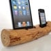 Dual dock  for iPhone / iPod / iPad mini - charging station / dock / stand - wooden gadget