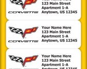 150 Corvette Logo Return Address Labels - 2.625" x 1" Il_170x135