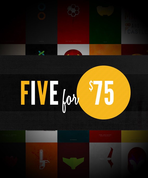 Bundle - Pick 5 Prints