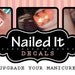 NAILED IT DECALS: 1 Sheet of 44 Chevron Nail Decals (You Pick the Color)
