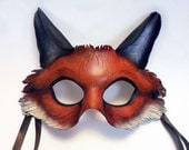 Red Fox Leather Half Mask