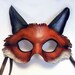 Red Fox Leather Half Mask