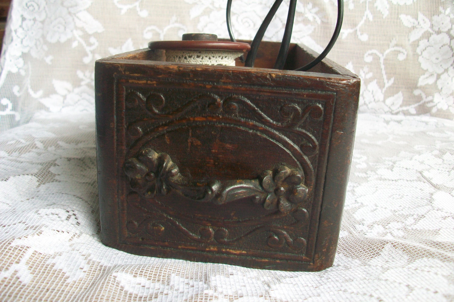 Vintage Antique Sewing Drawer, Storage, Farmhouse, French Country, Rustic Decor