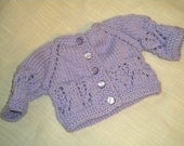 Hand Knit Orchid Sweater to fit American Girl or any 18" Doll