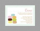 Macaron Invitation - PRINTABLE