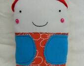 Lady Bean with Red Hair and Pink Cheeks