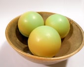 Green and Yellow Vegan Soap, scented with White Tea and Ginger, Sphere shape