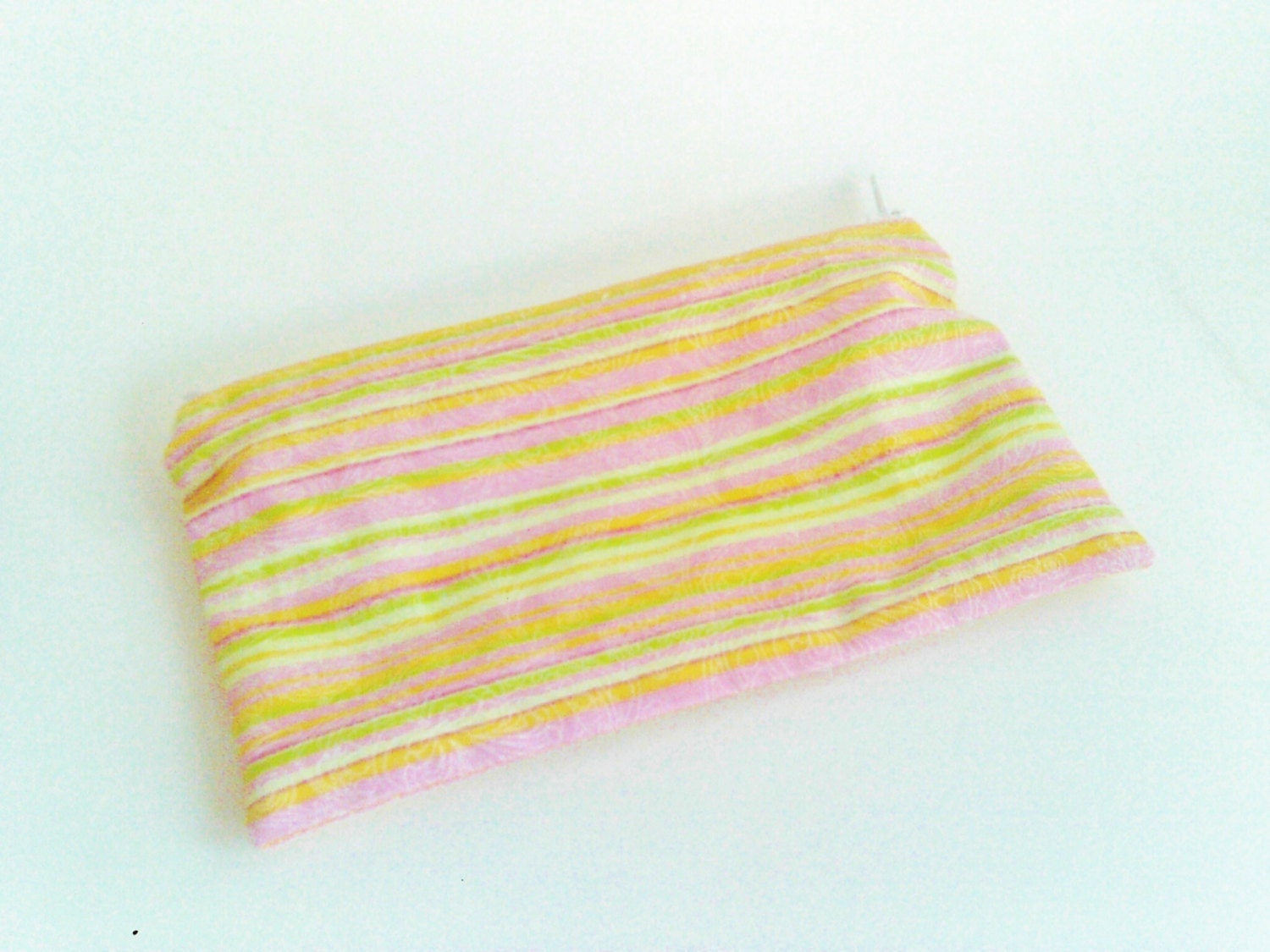 Fabric Cosmetic Bag in Pastel Stripes