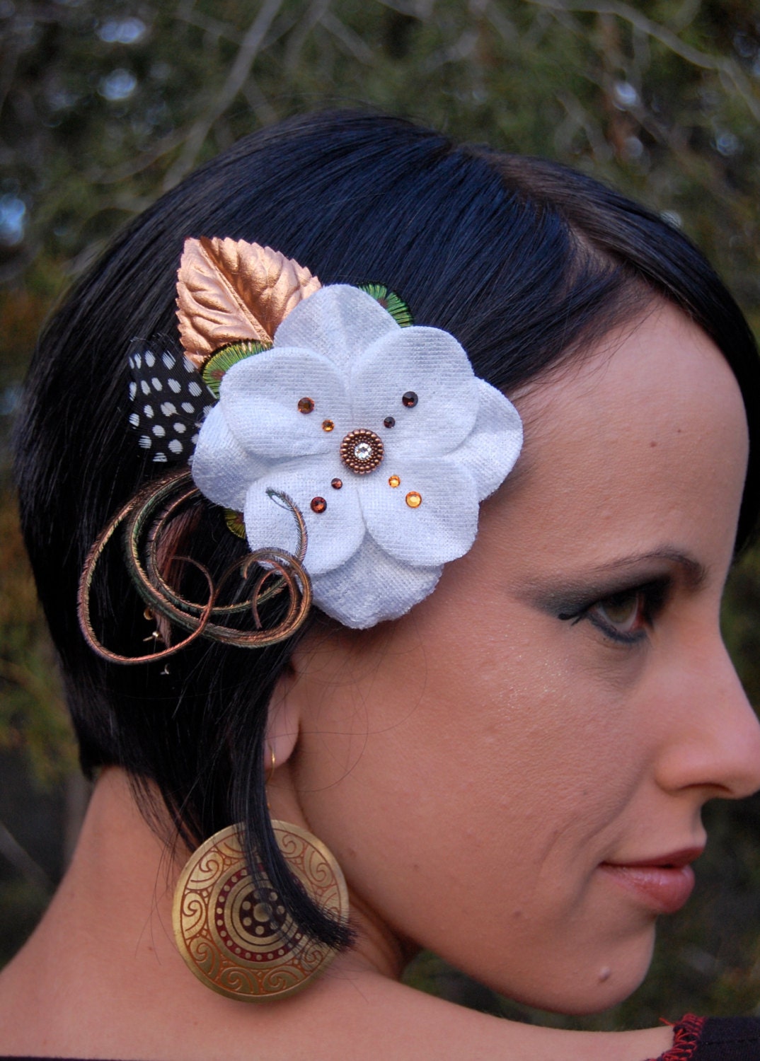 TRIBAL MOON flower hair clip SALE