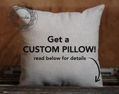 Your own Quotable Custom Pillow, wedding, birthday, graduation, Mothers Day, anniversary, Fathers Day, logo