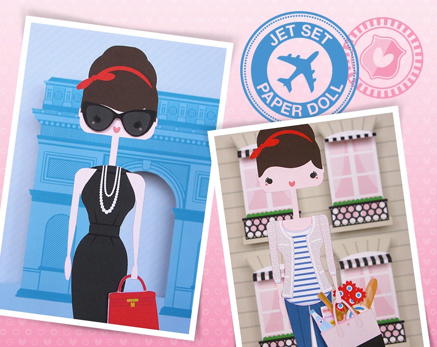 Paris - Jet Set Paper Doll - PDF download
