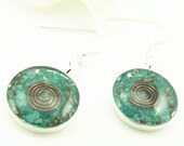 Orgone Energy Earrings - Turquoise Gemstone - Small Dangle Earrings - Positive Energy Generator - Artisan Jewelry
