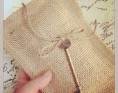 BURLAP RING BEARER Pillow - Barn wedding - Rustic wedding