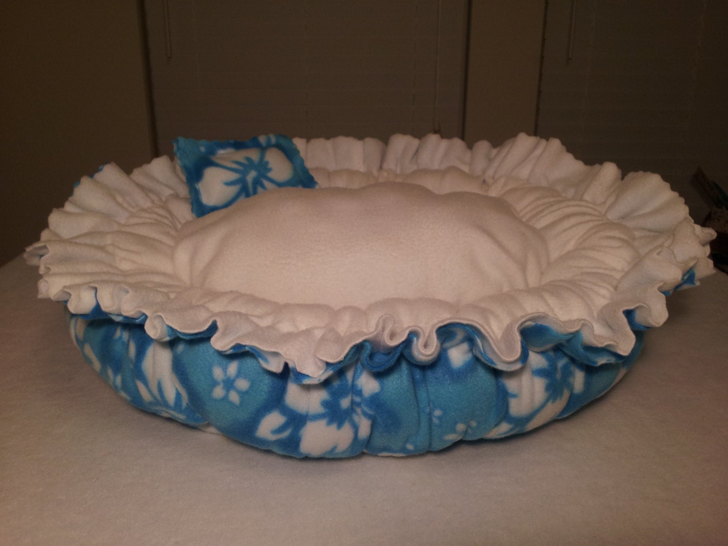 Handcrafted fleece pet bed
