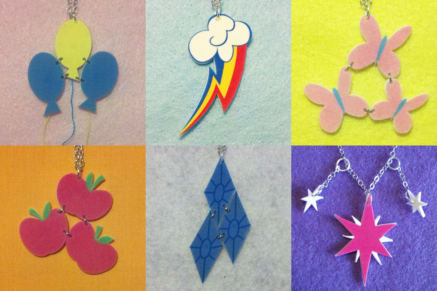 Mane Cast Cutie Mark Charm Necklace (MLP:FIM)