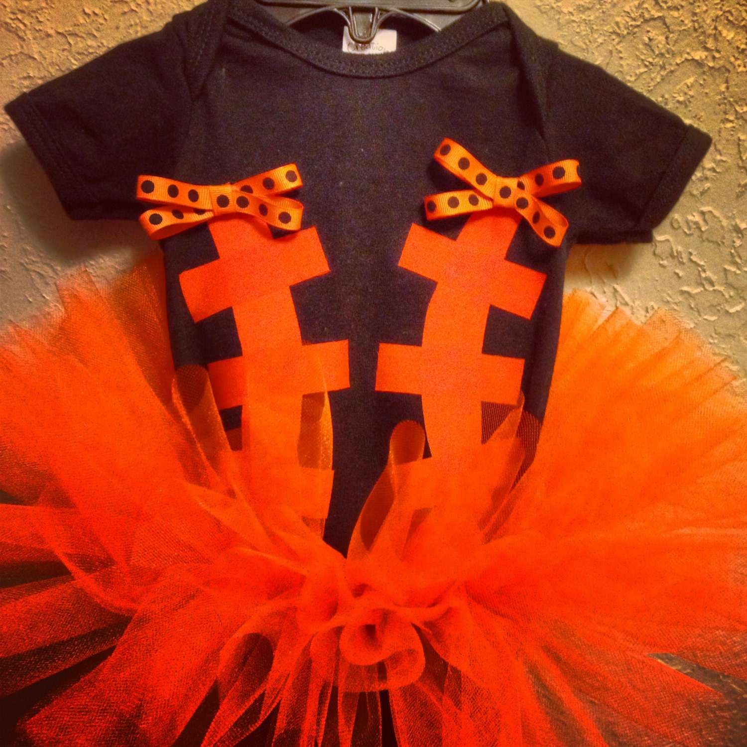 Baseball baby onesie and tutu outfit With matching bow in sizes 0-3mo, 3-6mo, 6-12mo, & 24mo