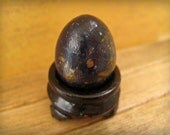Fantasy Dollhouse Miniature: Metallic Blue Dragon Egg in one inch scale