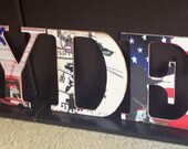 Custom -  Police, Fireman, EMT, Military Theme Wood Letters