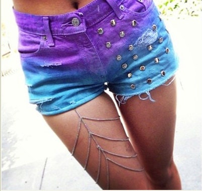 Silver Thigh Chain Harness