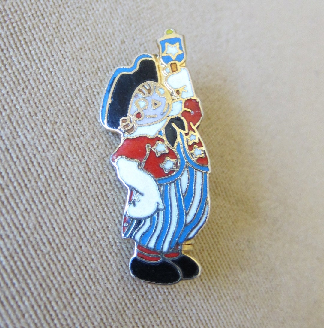 Vintage 1976 Ragged Andy Enameled Patriot Pin - Bi-centennial