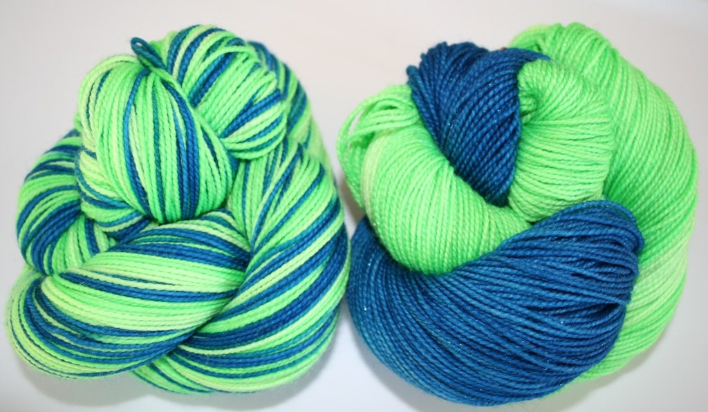 Erin : Superwash Panache 3 color Intentional Flash Sock Yarn