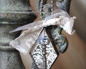 skeleton key in bezel Diamond Crystal shadow box