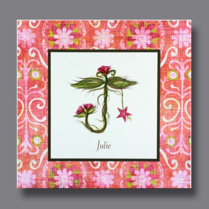 girls room wall decor baby nursery art kids art print letter name art 10 x 10 personalized art orange with pink flowers