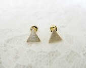 Geometric Gold Ear posts. Sterling Silver Ear posts. Triangle Ear posts. Simple Ear posts.