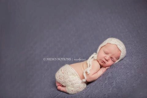 Mohair Bonnet and Pant Set - Newborn - Photography Prop