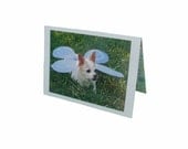 Spring Chihuahua Greeting Card, Blank Dog Card