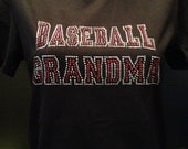 Baseball Grandma Bling T-Shirt - Customize the Rhinestone Colors