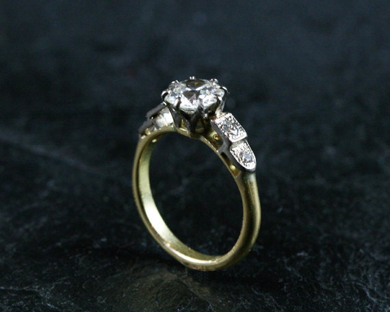 Vintage Diamond Solitaire Engagement Ring