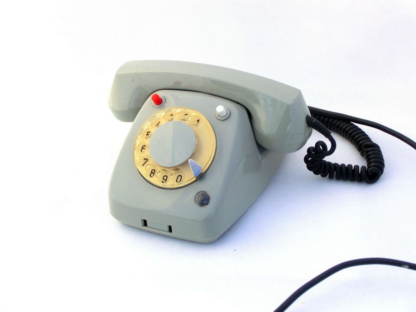 Vintage grey rotary office telephone 70s