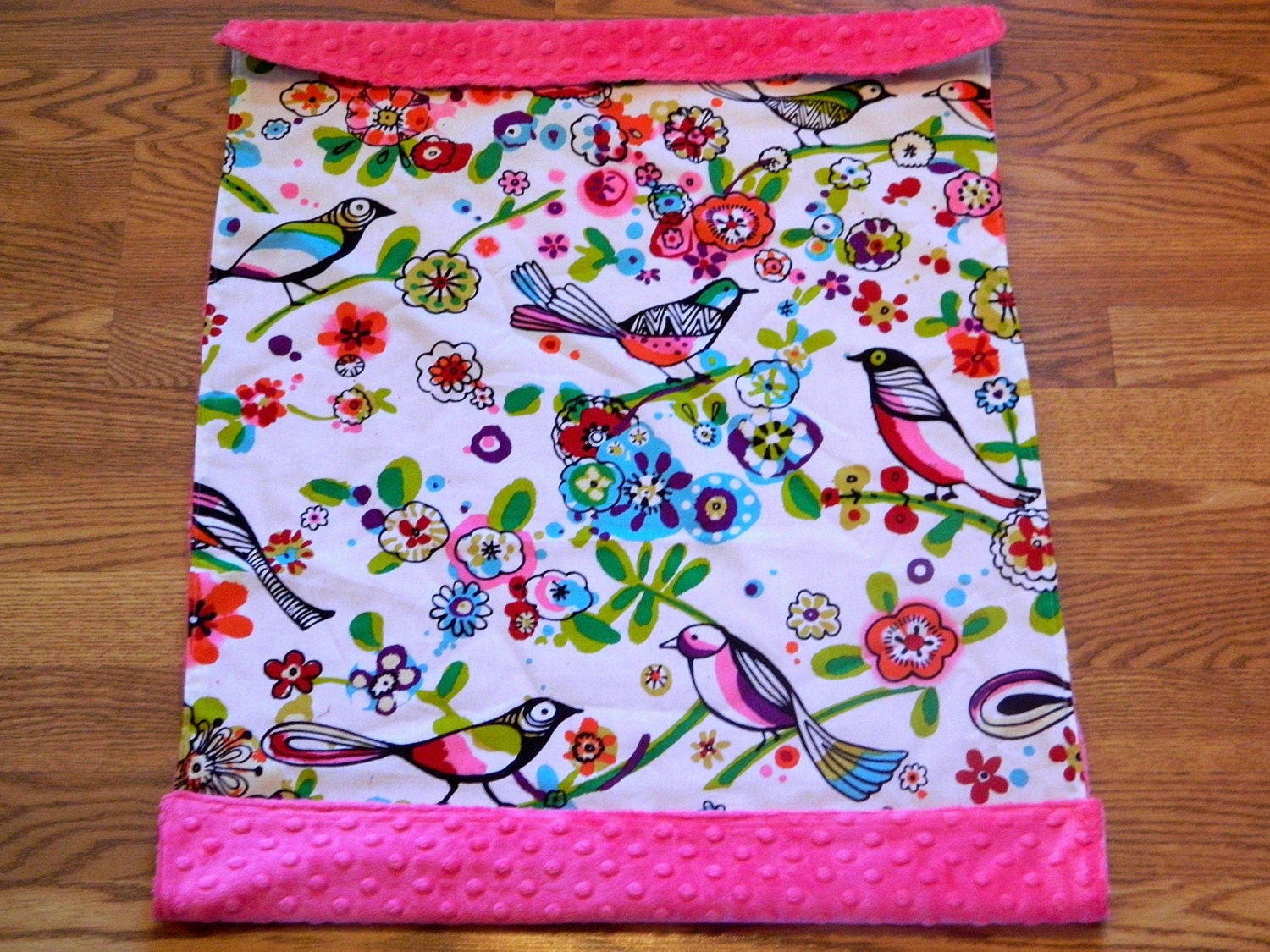 Ready2Ship 31X22 Minky Designer Baby Blanket (Larkspur Fruit Punch by Alexander Henry)