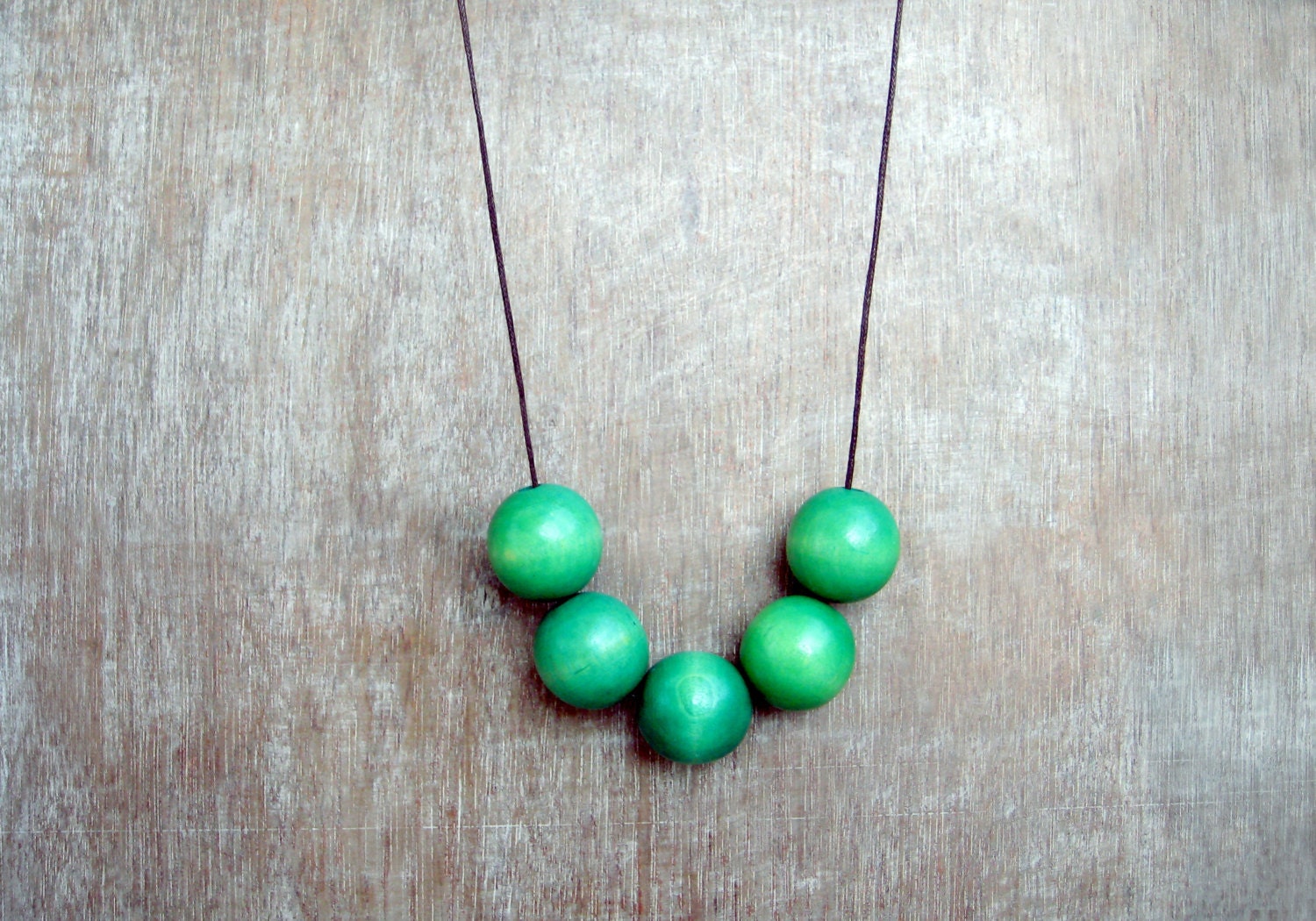 Geometric Necklace /Green Necklace/  / Wooden Necklace/Boho Necklace