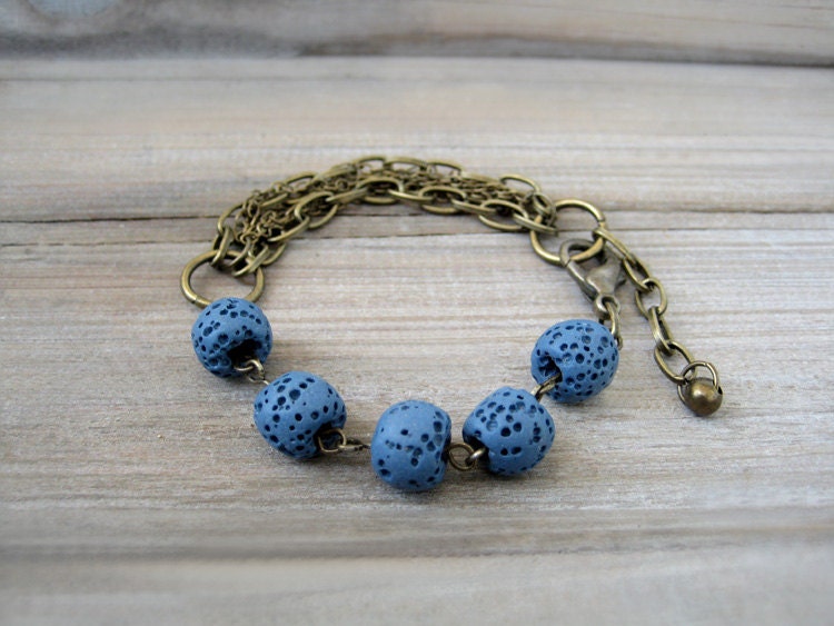 Blue Multi Chain Bracelet