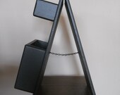 ON SALE Tabletop Mail Organizer chalkboard  with magazine and mail pockets