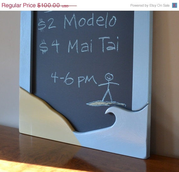 ON SALE Sun and Wave Chalkboard Beach Nature Ready to ship