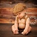 Arthur Newsboy Set.  Diaper Cover, Suspenders, Bow tie, and Newsboy Hat. Great Photo Prop for all ages. Unique cake smashing outfit.